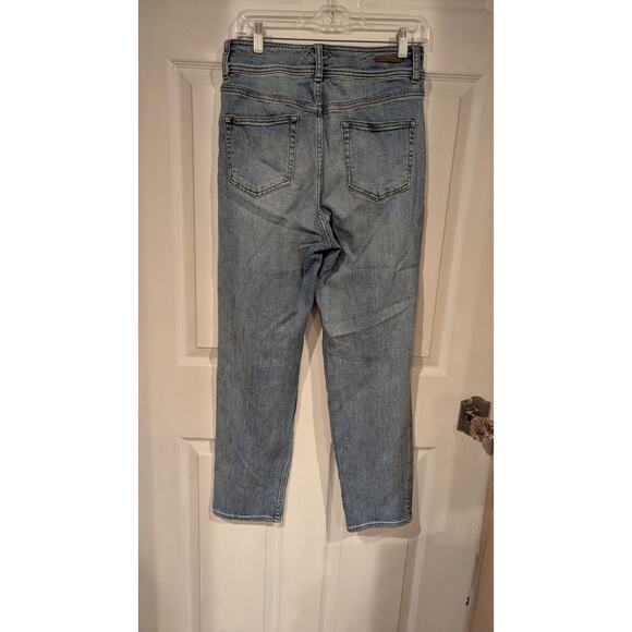 Pilcro and the Letterpress Anthropologie High-Waisted Pleated Jeans 27 - Picture 4 of 8